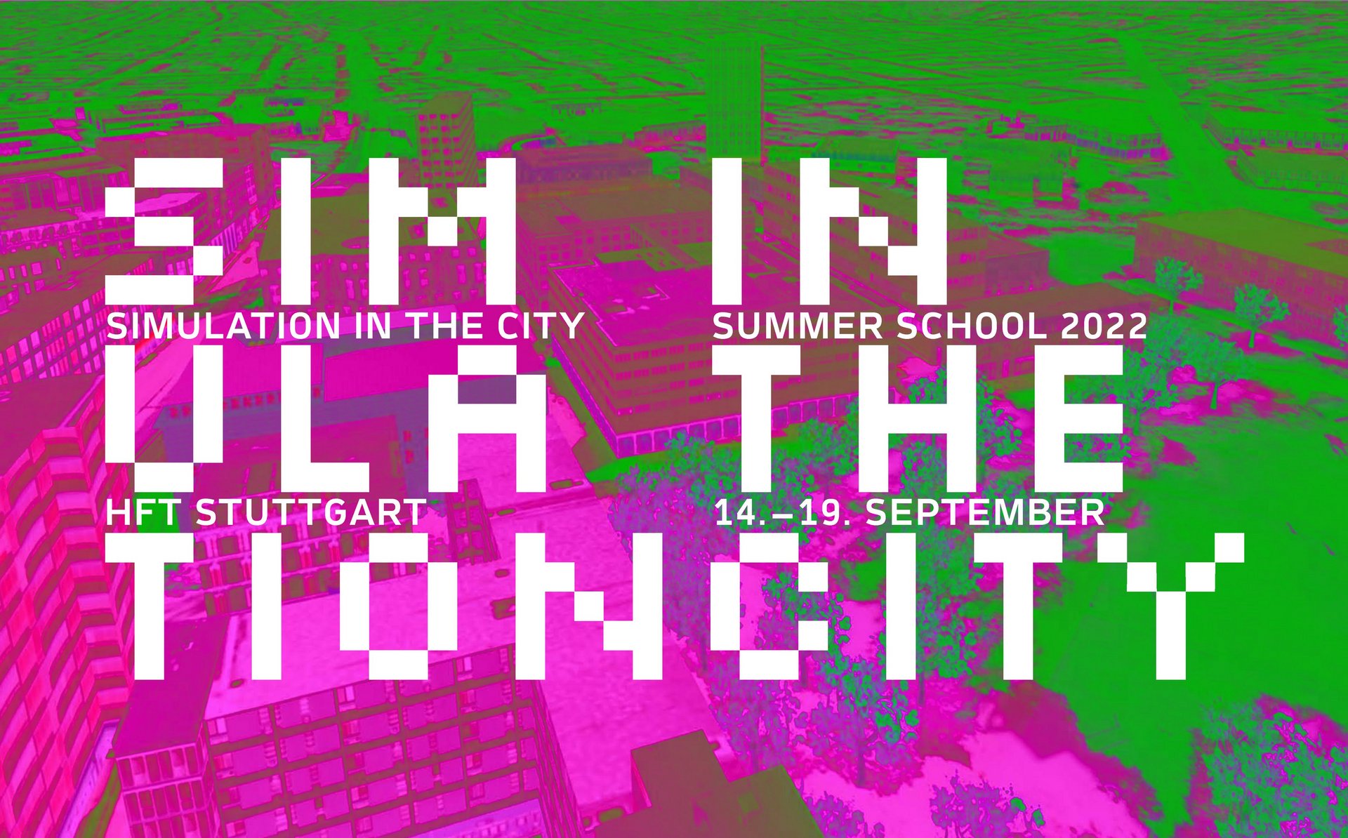 Plakat fr die Bewerbung der Summer School "Simulation in the City"